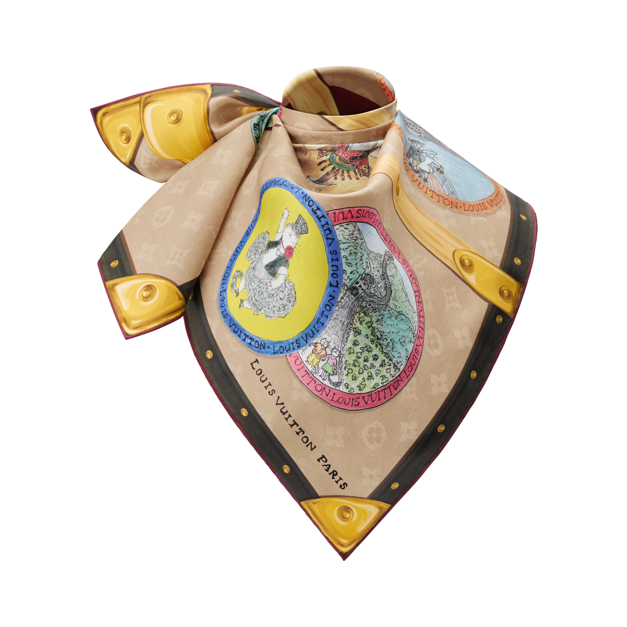 وشاح مربع My LV Trunk، مقاس 90 S00 in النساء