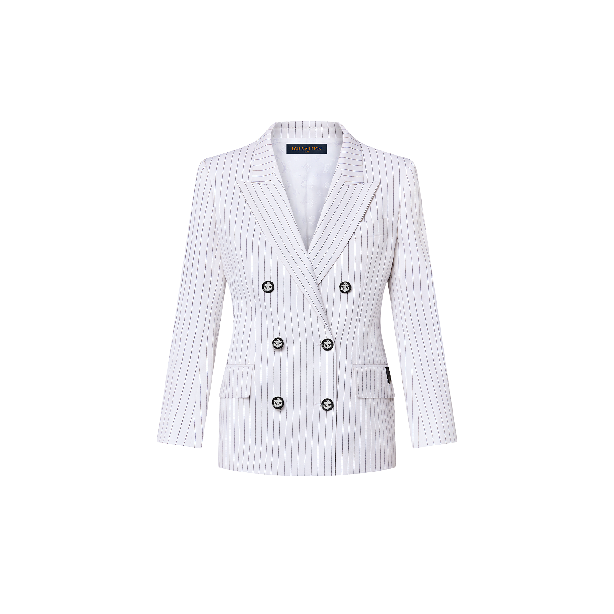 Nautical Double-Breasted Pinstripe Blazer - Luxury Coats and Jackets ...