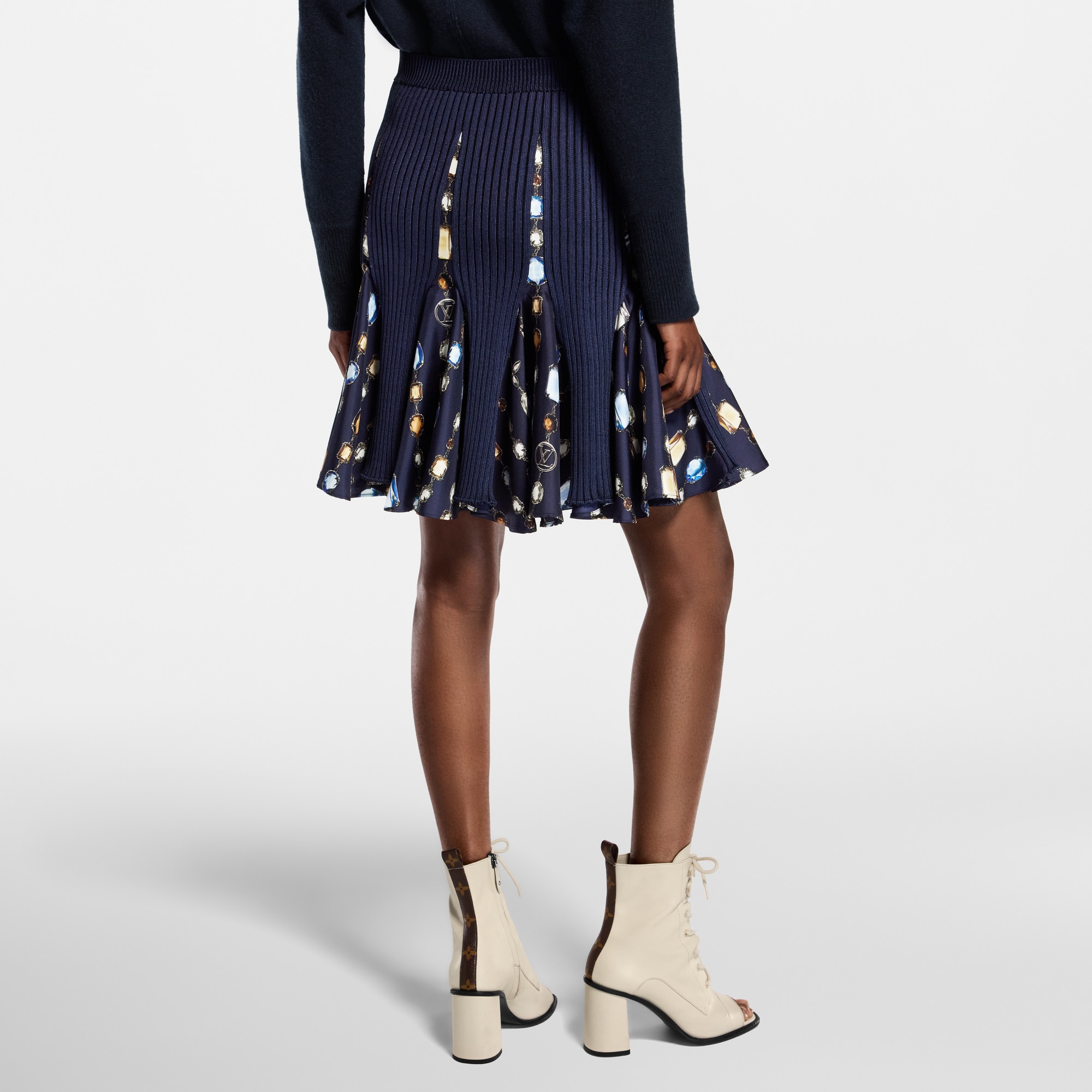 Necklace Insert Knit Skirt  in Women