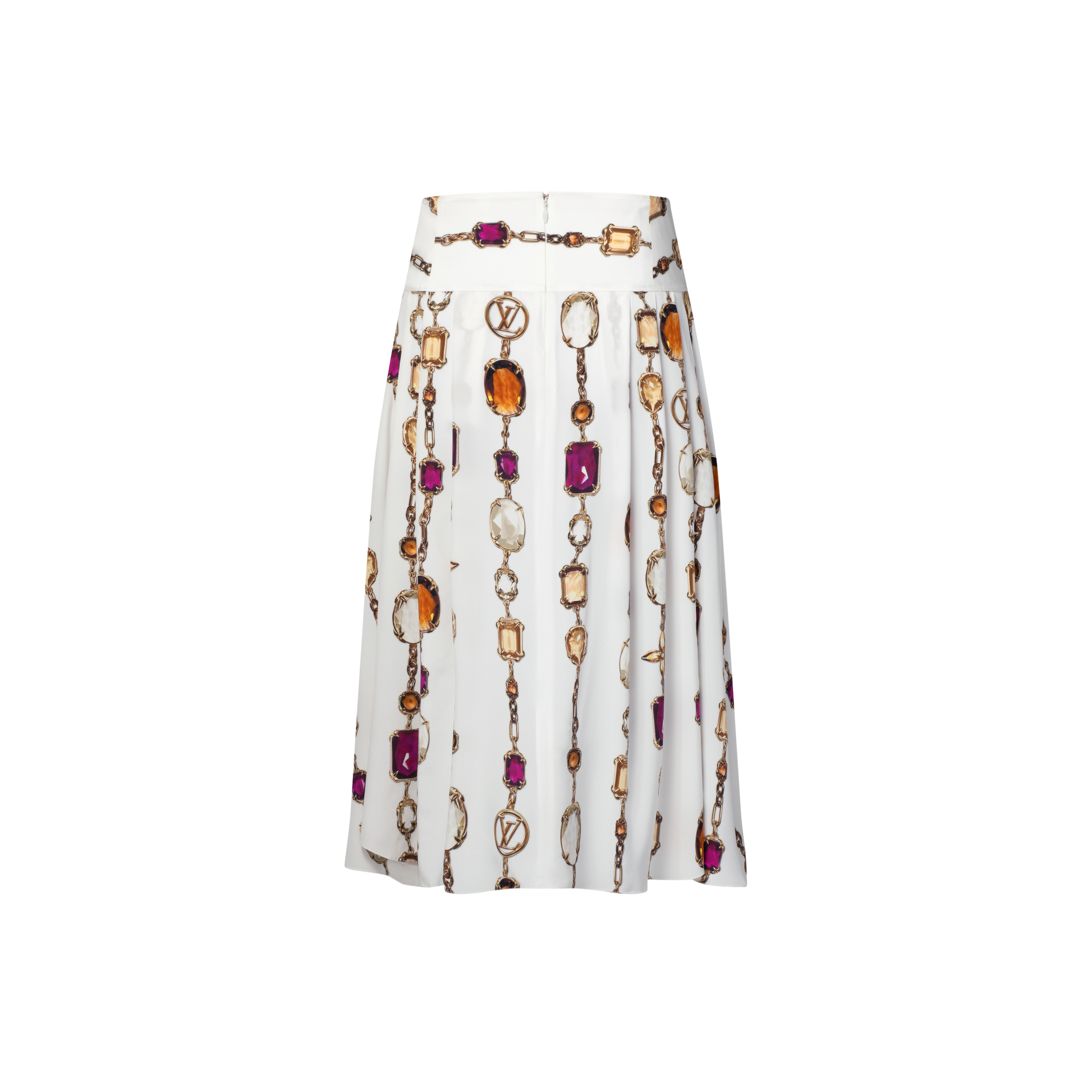 Necklace Print Midi Skirt  in Women