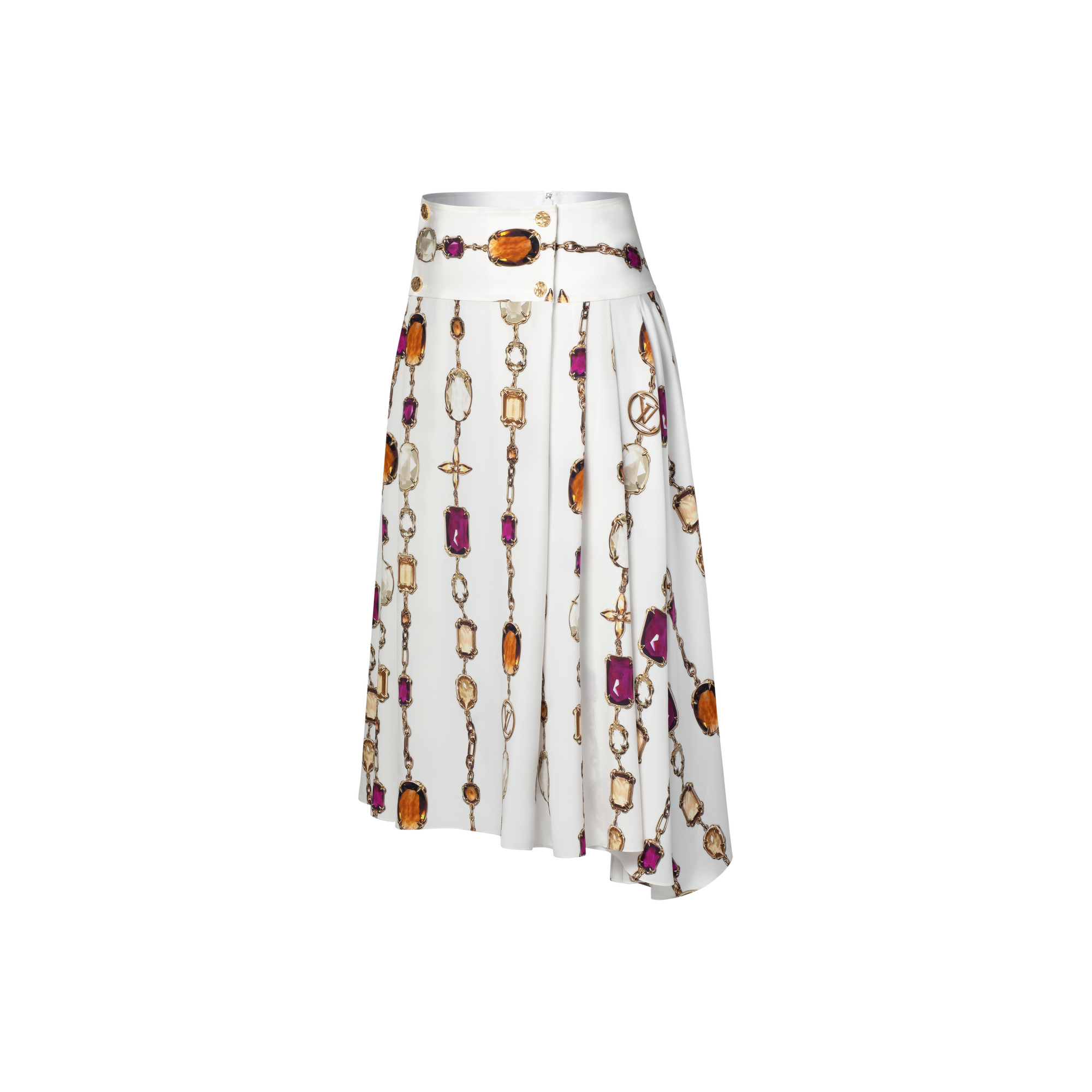 Necklace Print Midi Skirt  in Women