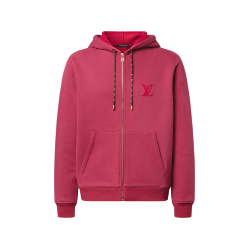 Needle-Punched Signature Zipped Hoodie in Men's Ready to Wear All Ready-To-Wear collections by Louis Vuitton (Product zoom)