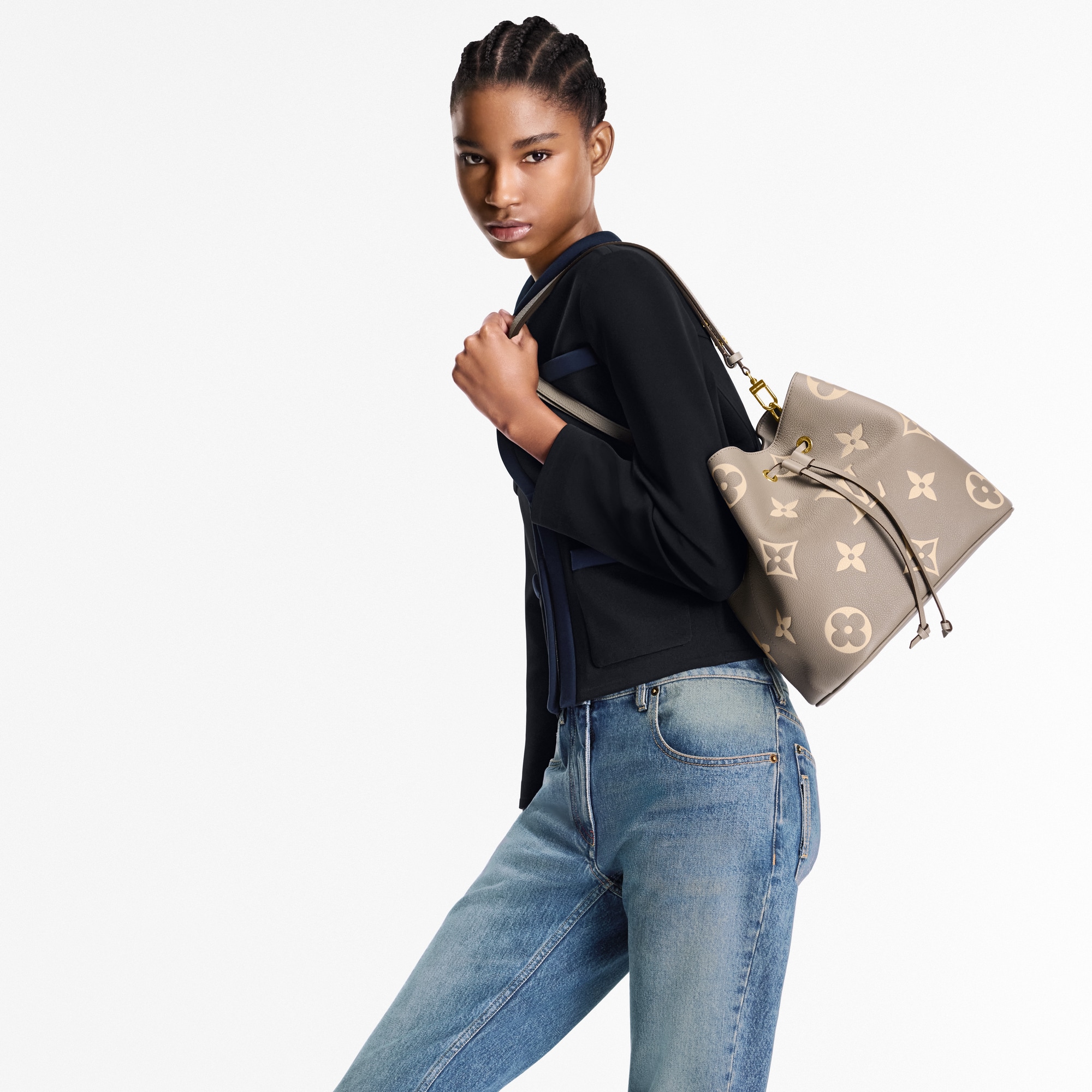 NéoNoé MM Bicolour Monogram Empreinte Leather in Women