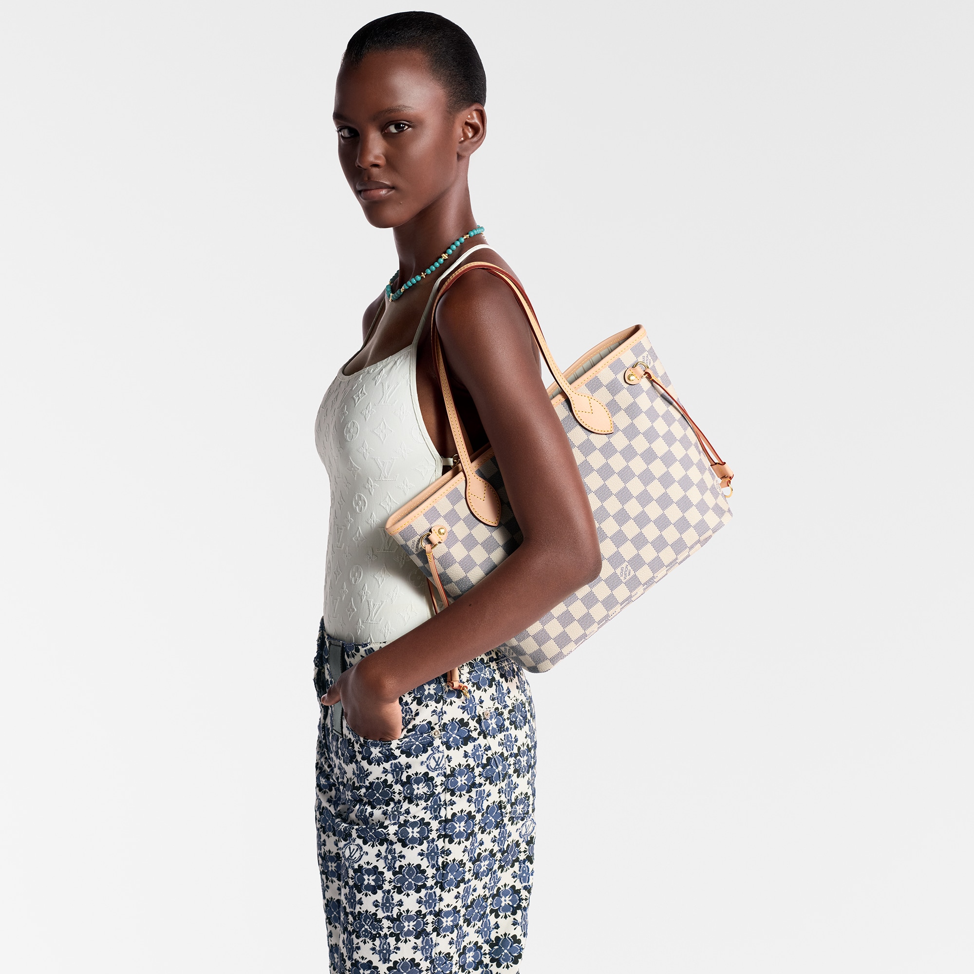 Neverfull PM Damier Azur in Women