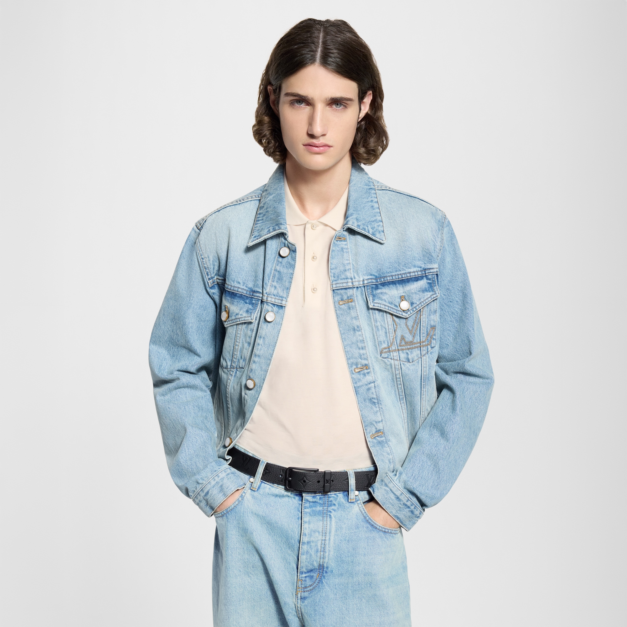 Pont Neuf Taurillon Monogram 35mm Belt  in Men