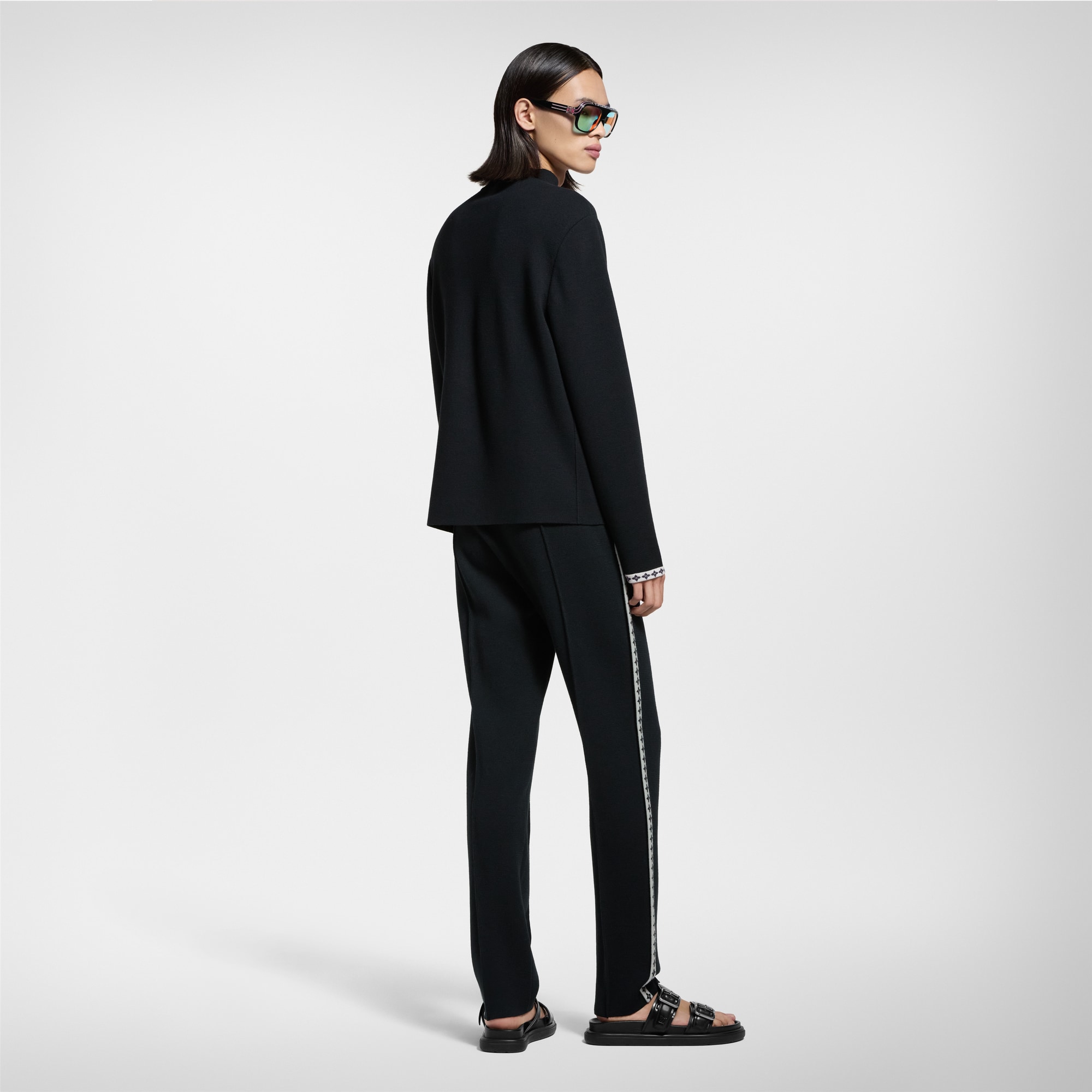 Preppy Knitted Wool Trousers  in Men