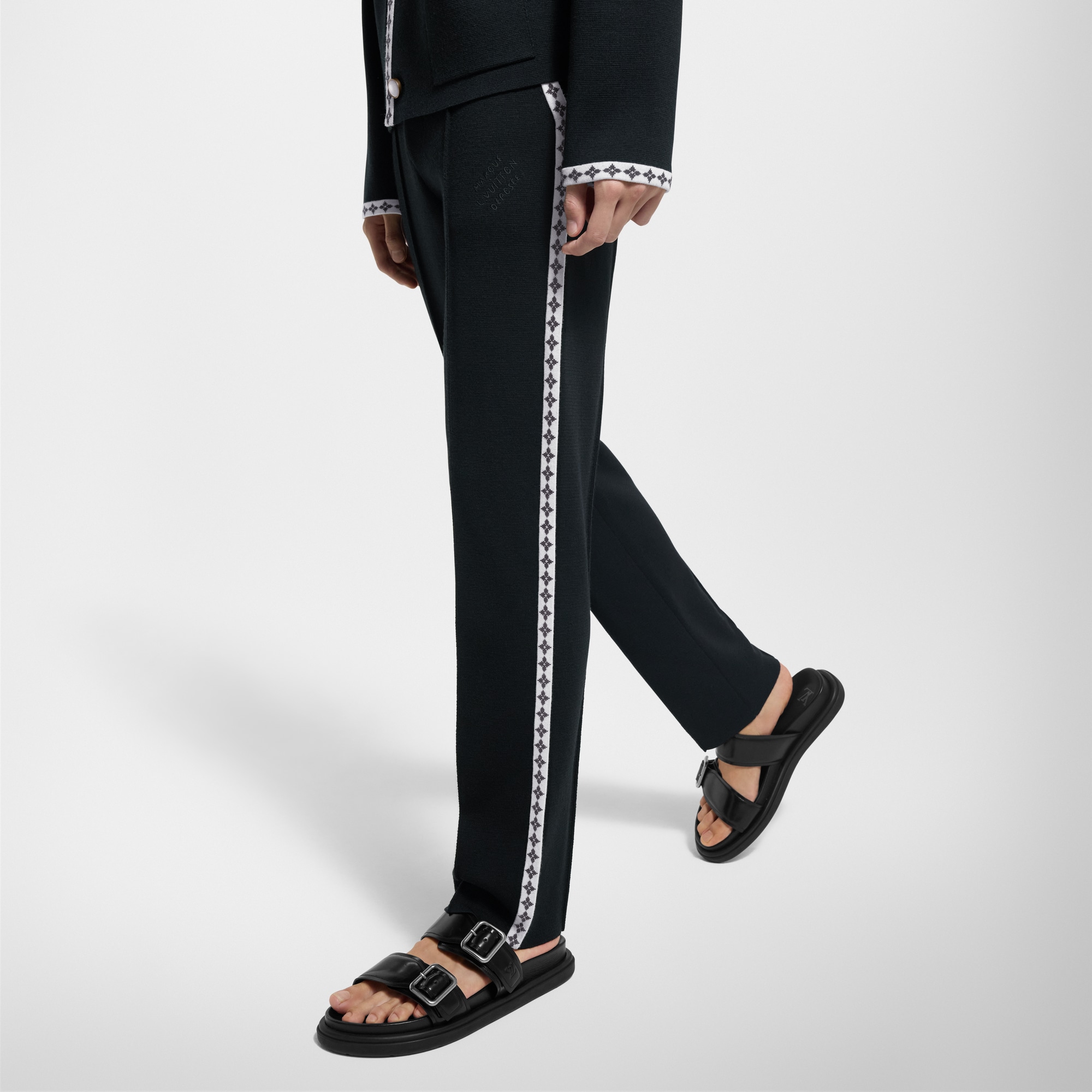 Preppy Knitted Wool Trousers  in Men