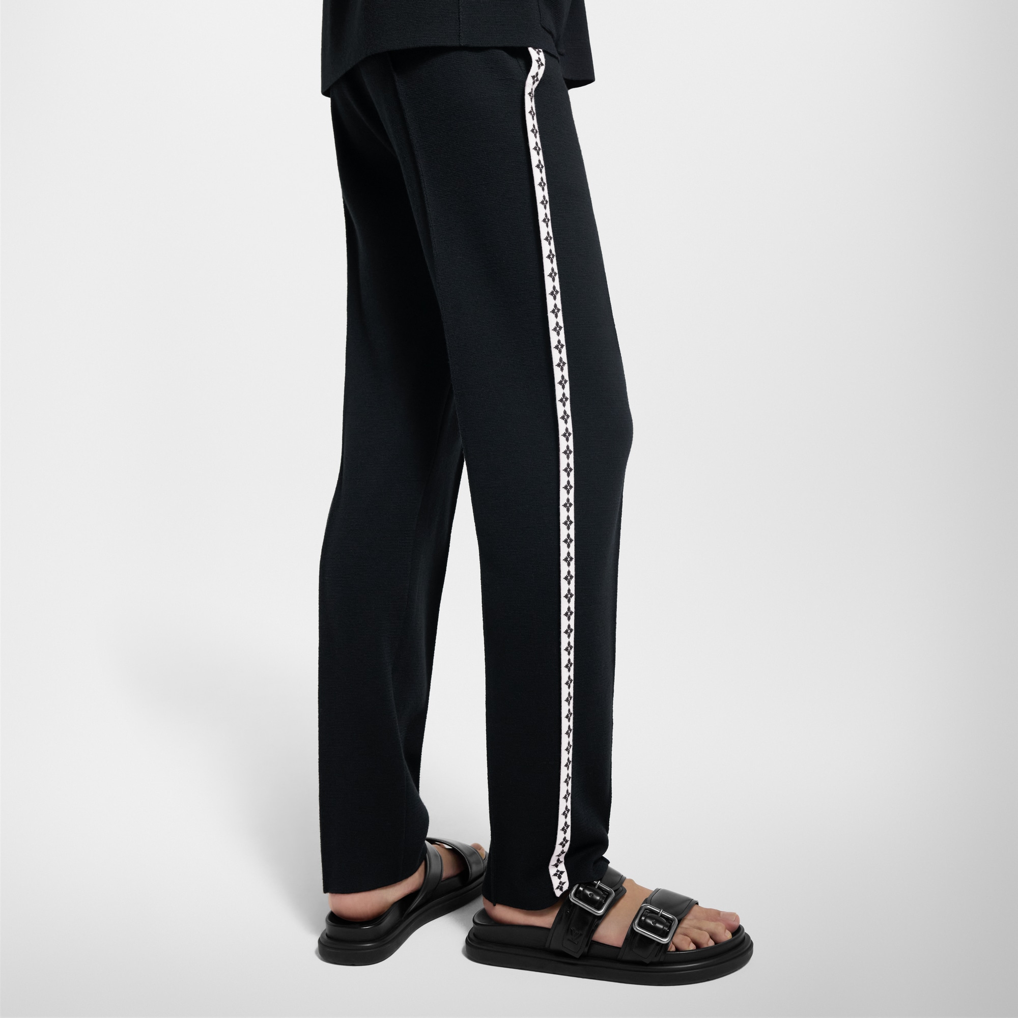 Preppy Knitted Wool Trousers  in Men
