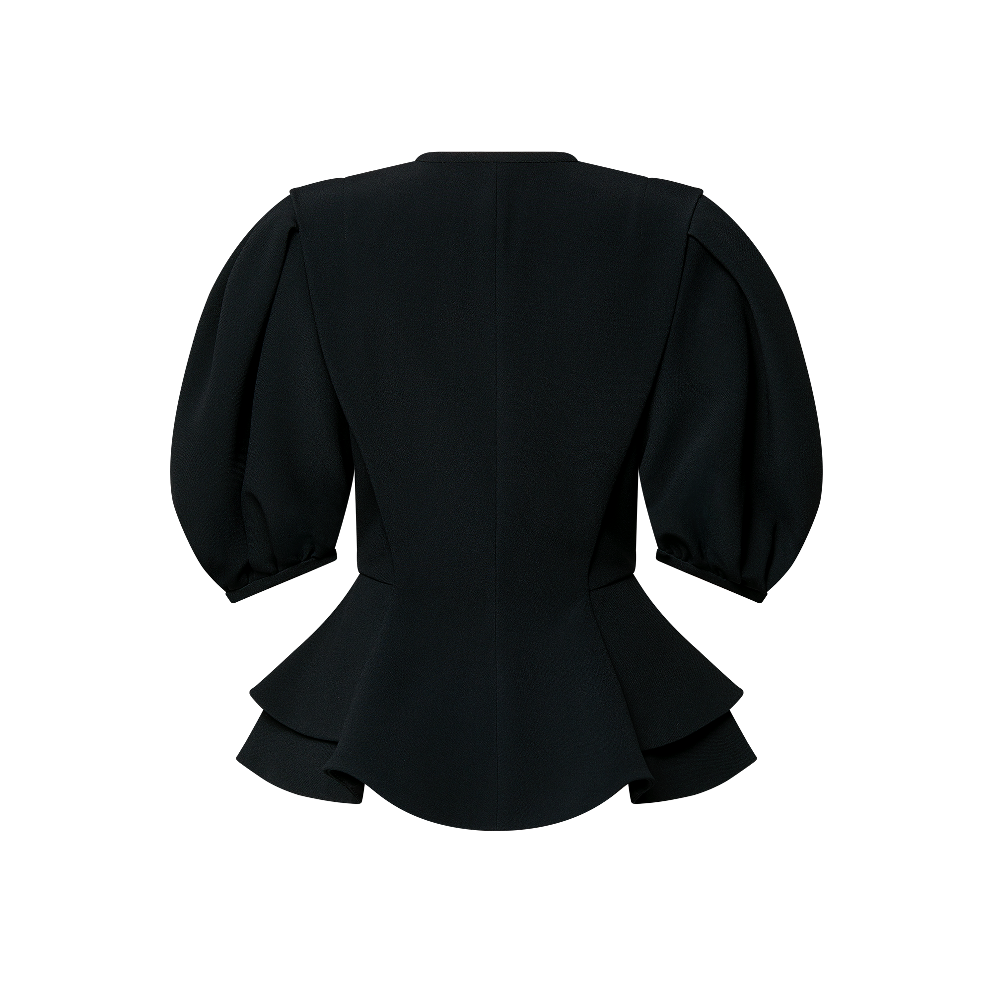 Puff-Sleeve Peplum Jacket  in Women
