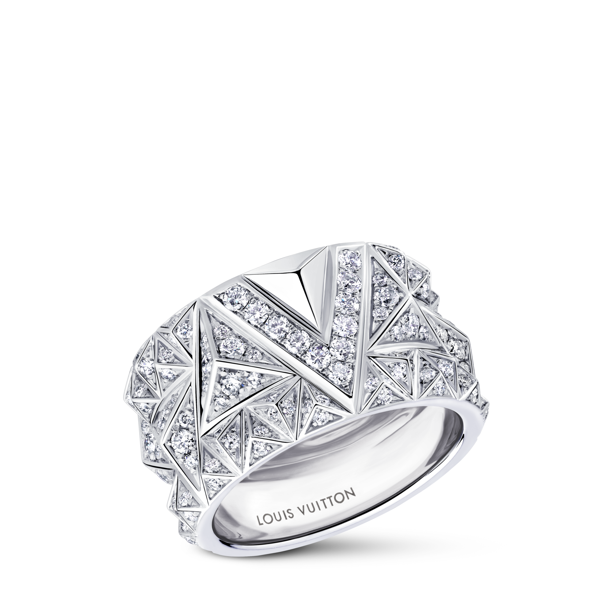 Pure V Ring, White Gold and Diamonds  in Jewelry
