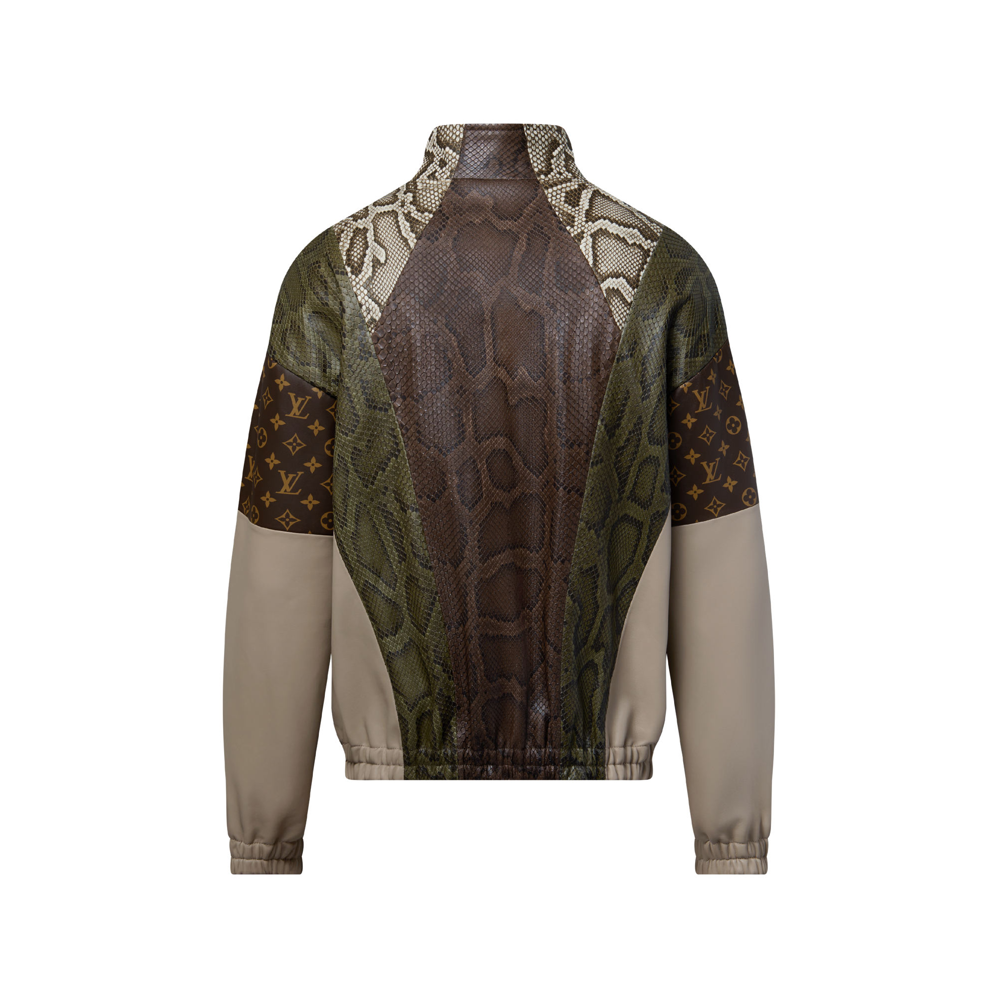 Python Mix Leather Tracksuit Top   in Men