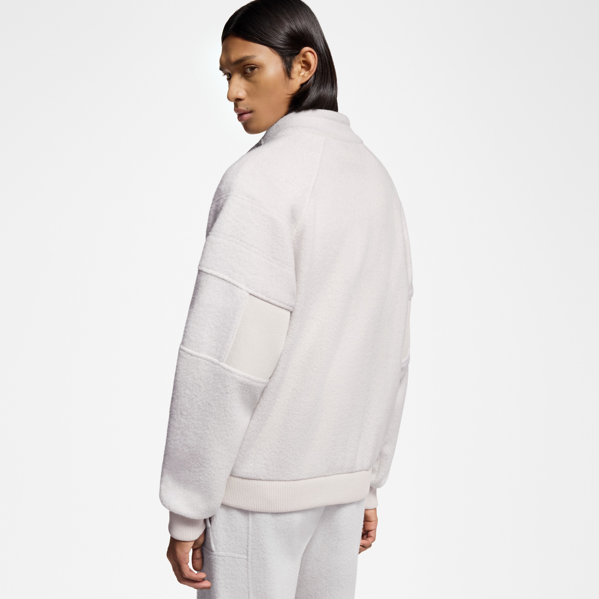 Quilted Textured Wool Blouson  in Men