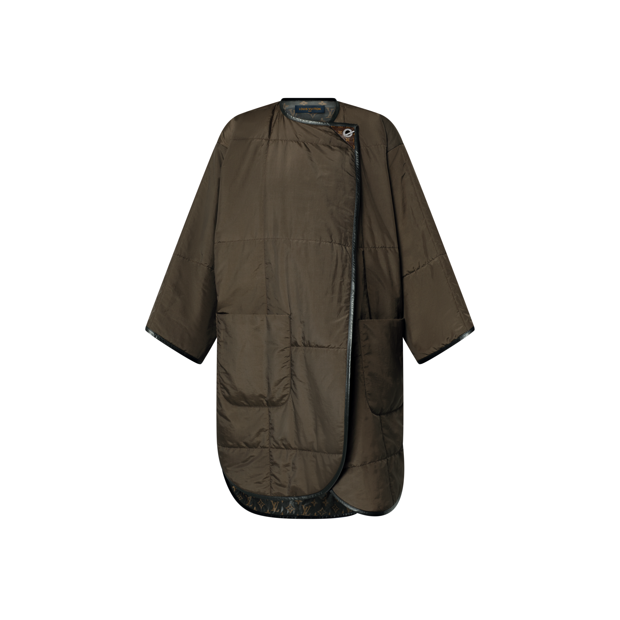 Quilted Toggle Detail Coat  in Women