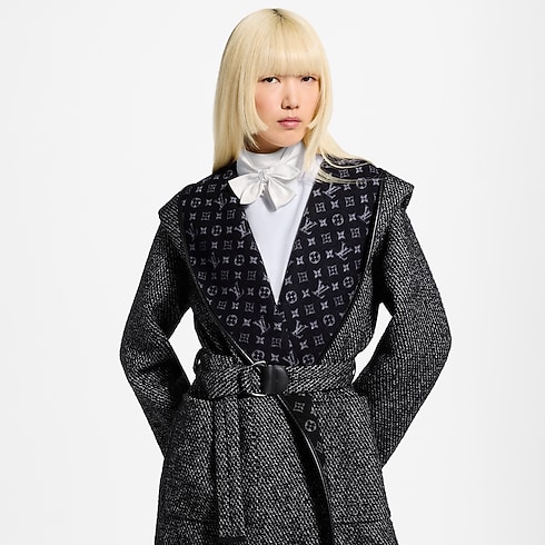 Reversible Hooded Wrap Coat cropped view