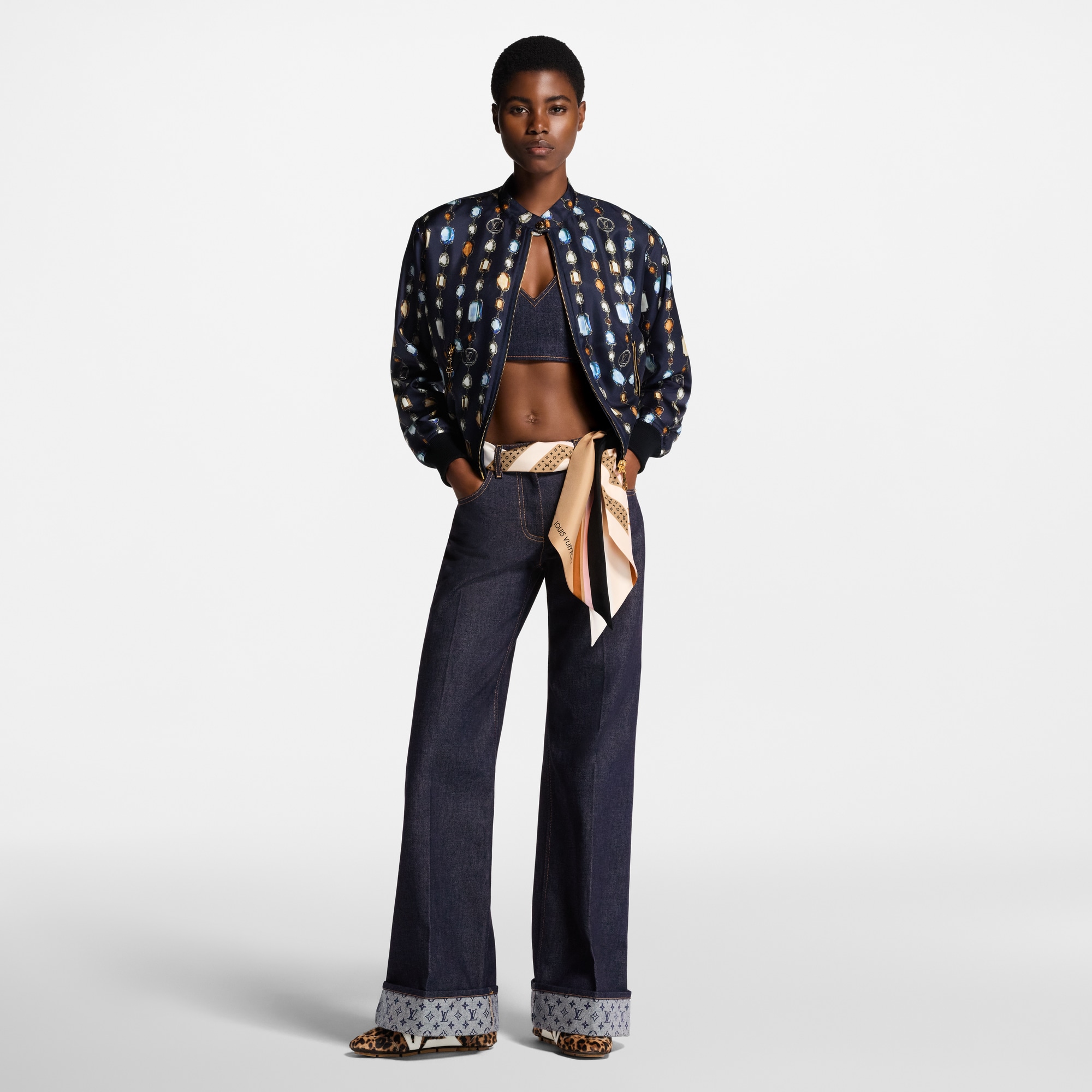 Reversible Necklace Bomber Jacket  in Women