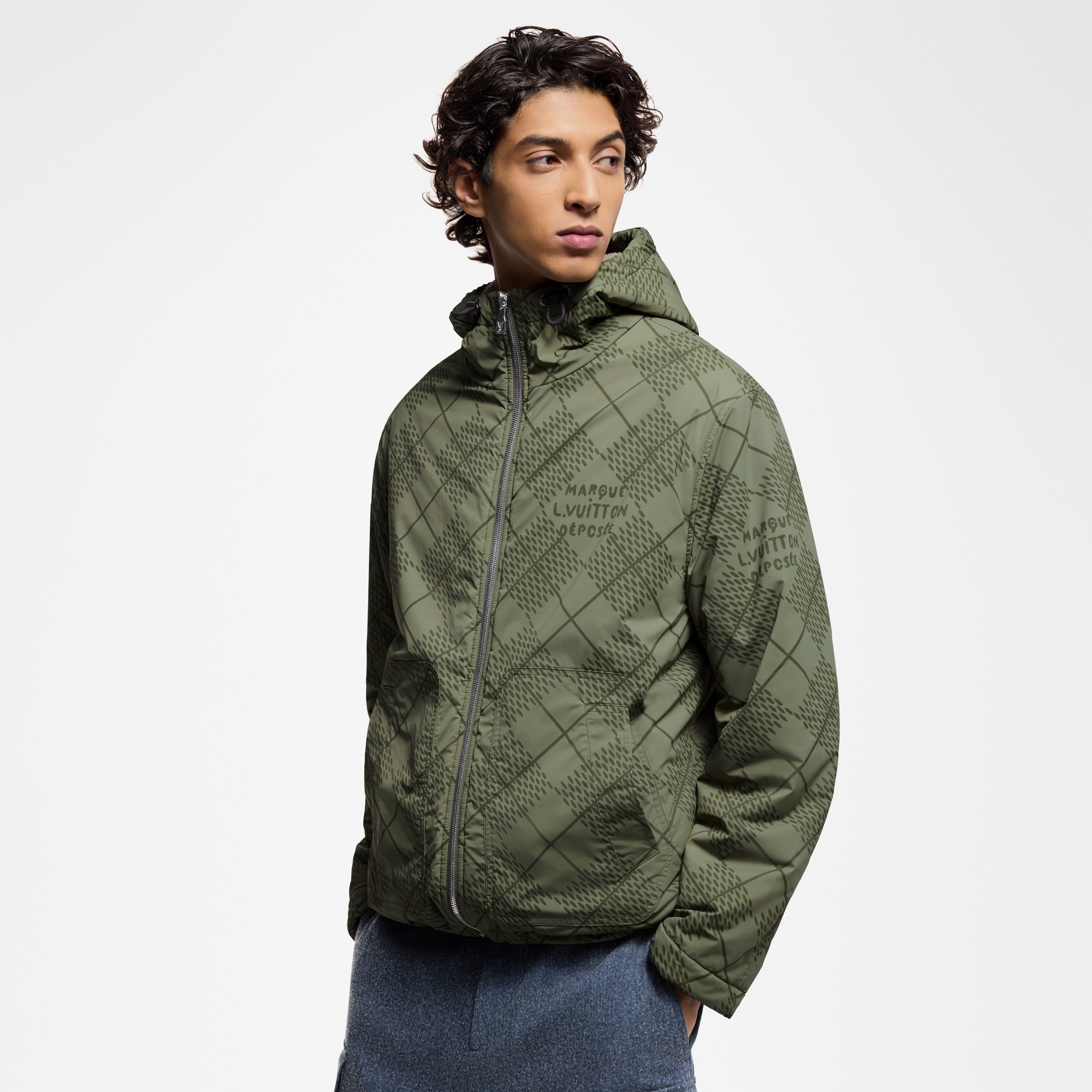 Reversible Nylon And Fleece Windbreaker  in Men