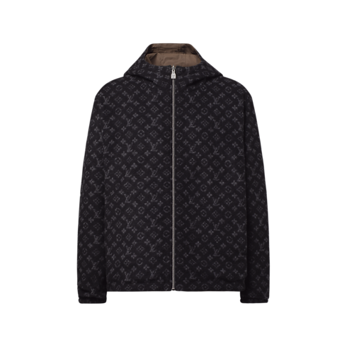 Reversible Nylon/Fleece Hooded Blouson front view