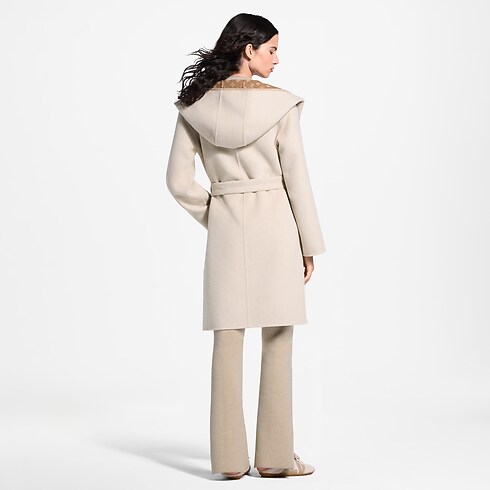 Reversible Signature Hooded Wrap Coat in Women's Ready to Wear Coats and Jackets collections by Louis Vuitton (Product zoom)