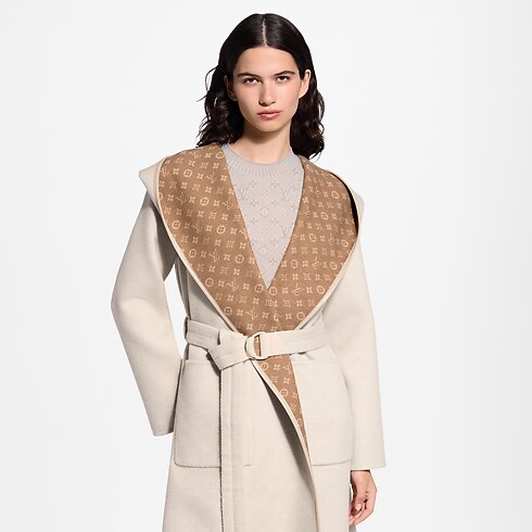 Reversible Signature Hooded Wrap Coat in Women's Ready to Wear Coats and Jackets collections by Louis Vuitton (Product zoom)