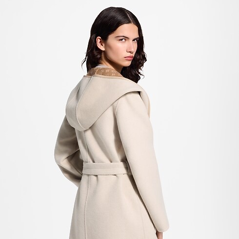 Reversible Signature Hooded Wrap Coat in Women's Ready to Wear Coats and Jackets collections by Louis Vuitton (Product zoom)
