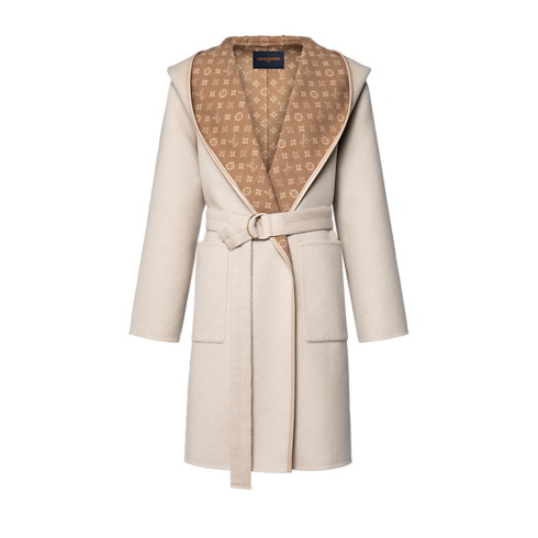 Reversible Signature Hooded Wrap Coat in Women's Ready to Wear Coats and Jackets collections by Louis Vuitton (Product zoom)