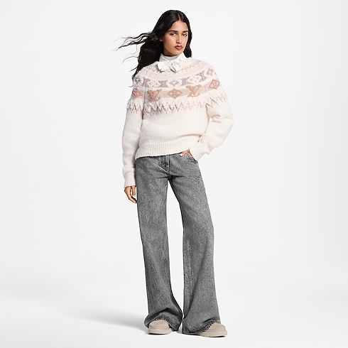 Sequin Alpine Knit Pullover worn view