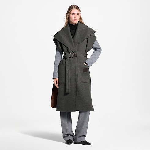 Shawl Collar Sleeveless Wrap Coat in Women's Ready to Wear Coats and Jackets collections by Louis Vuitton (Product zoom)