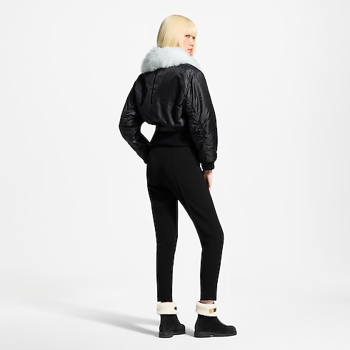 Shearling Collar Nanogram Bomber Jacket ambiance view