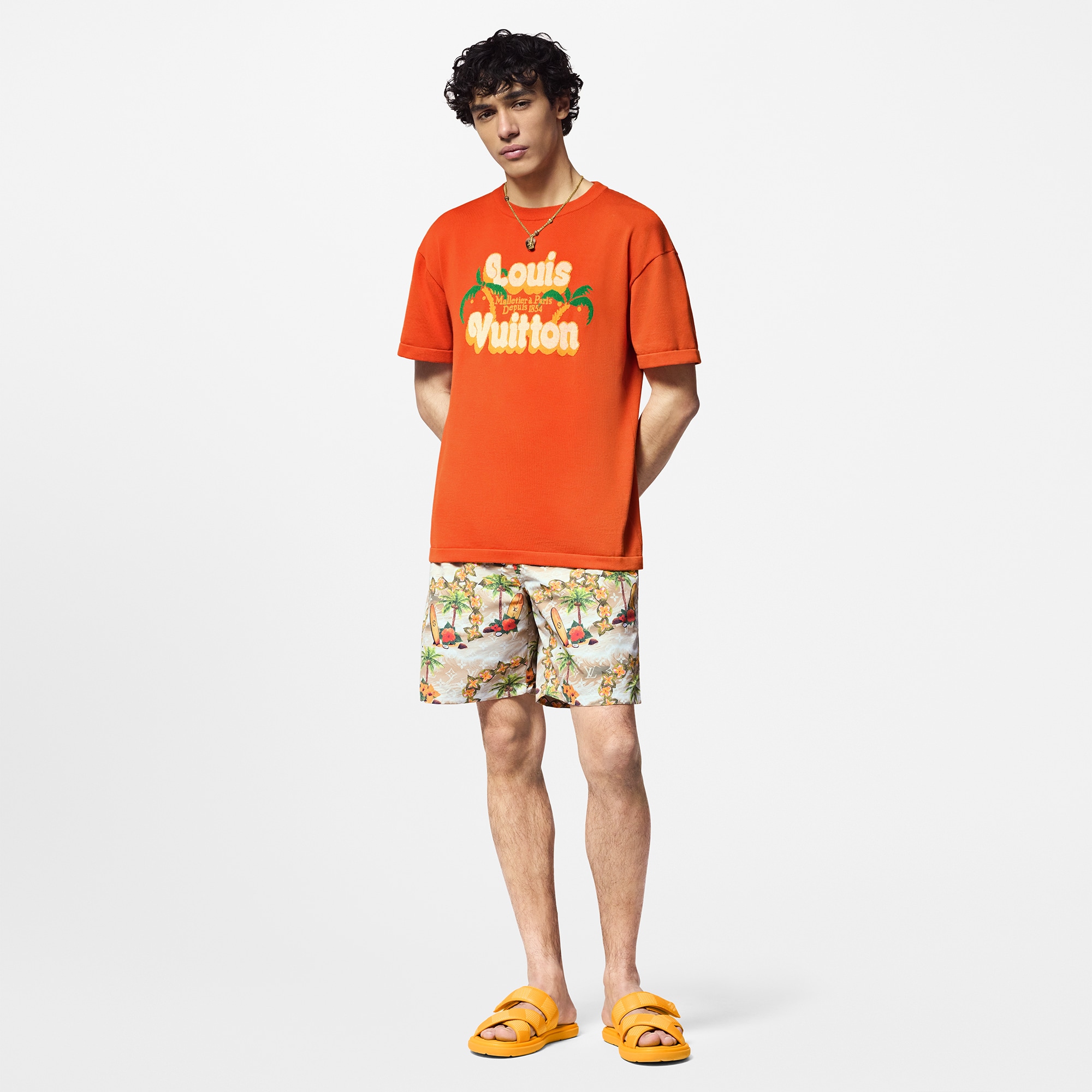 كنزة بياقة مستديرة وأكمام قصيرة  in الرجال