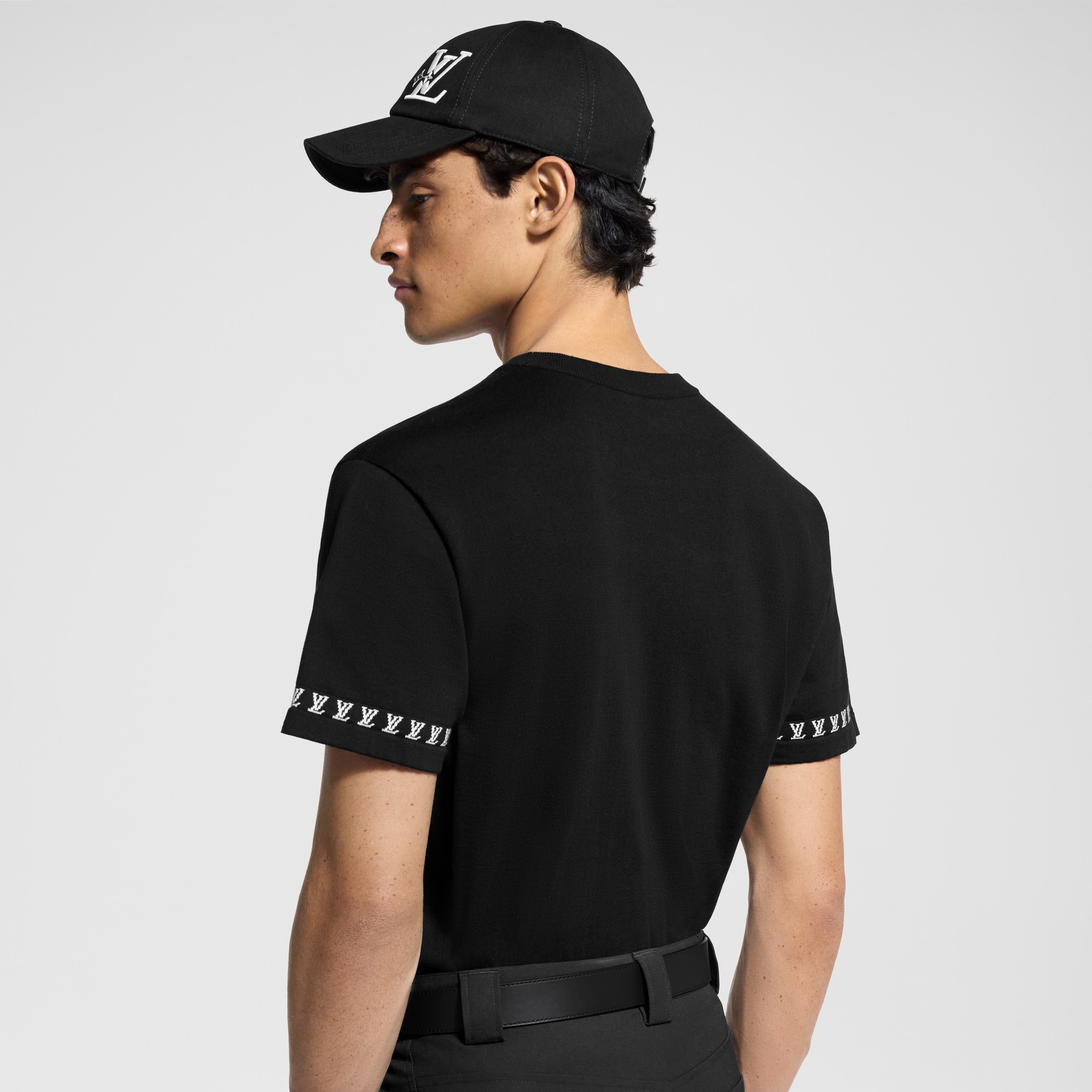 كنزة بياقة مستديرة وأكمام قصيرة  in الرجال