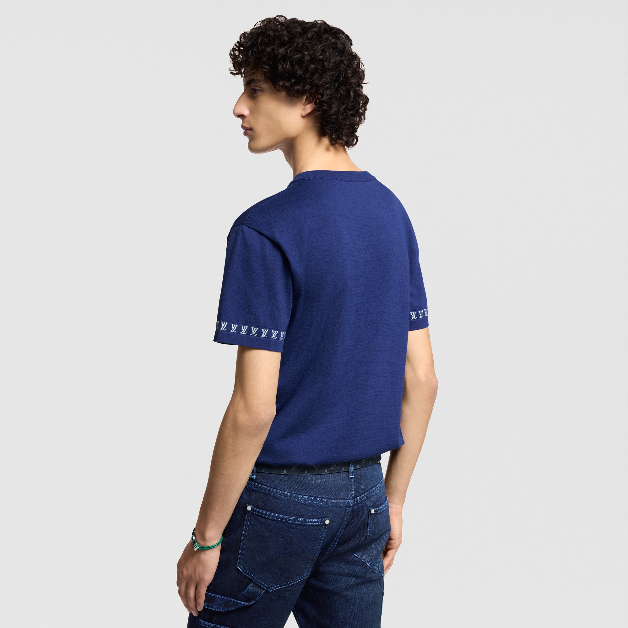 Signature Short-Sleeved Cotton Crewneck  in Men