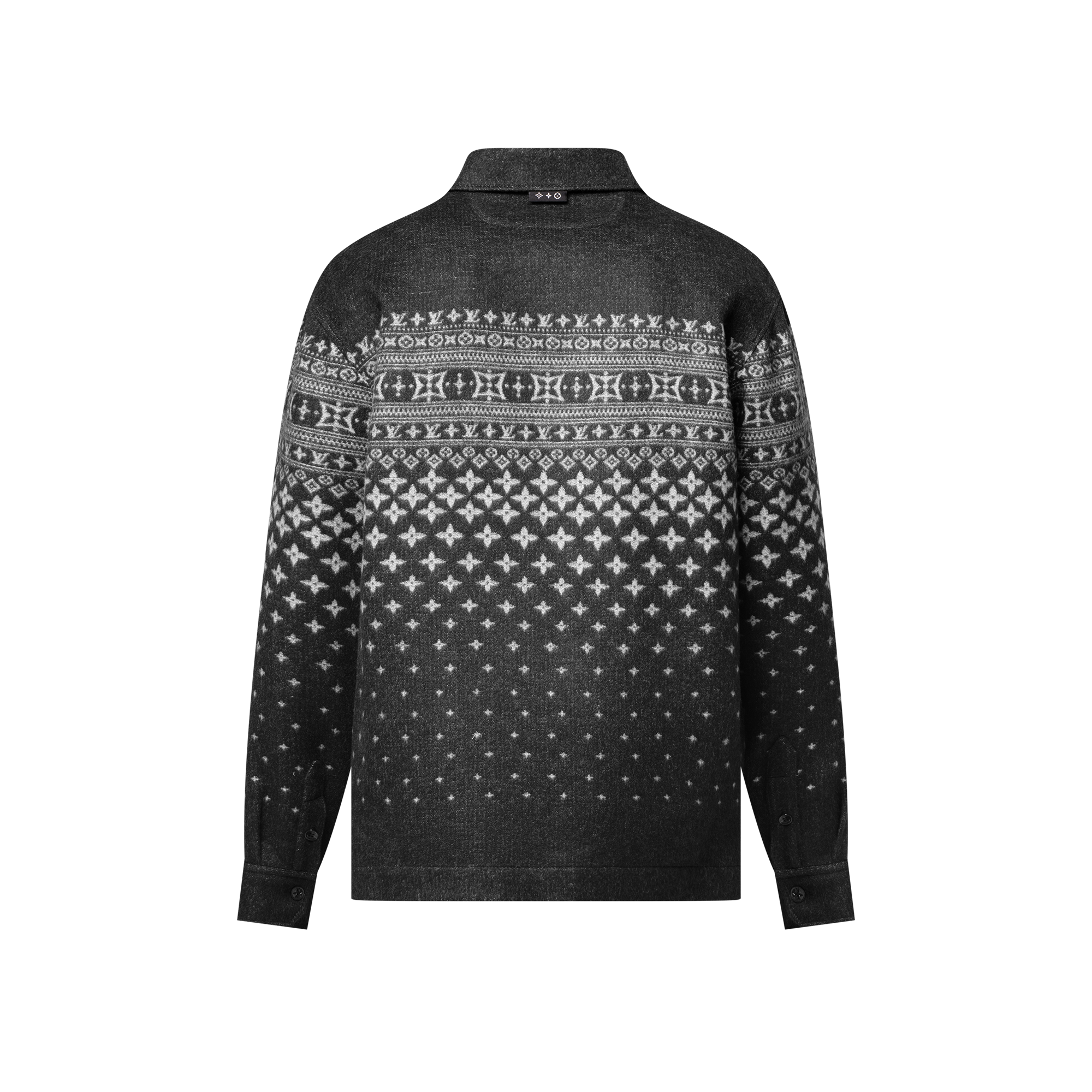 قميص جاكار خارجي بوجهين من الحرير والصوف والكشمير  in الرجال