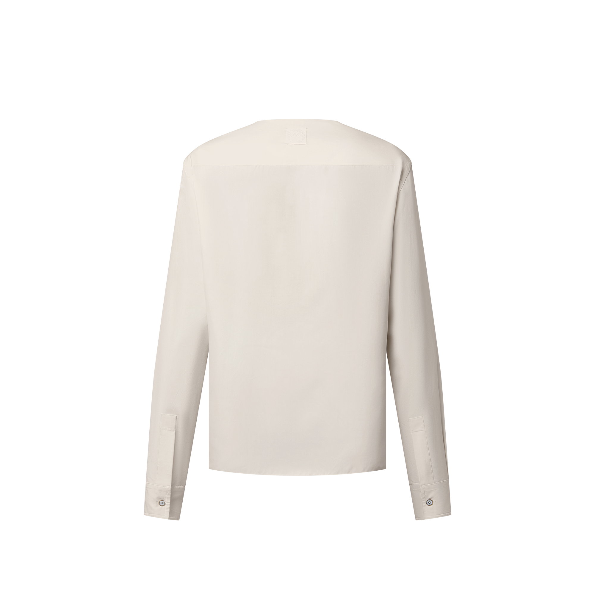 قميص من الحرير ملائم لفترة المساء، بدون ياقة  in الرجال