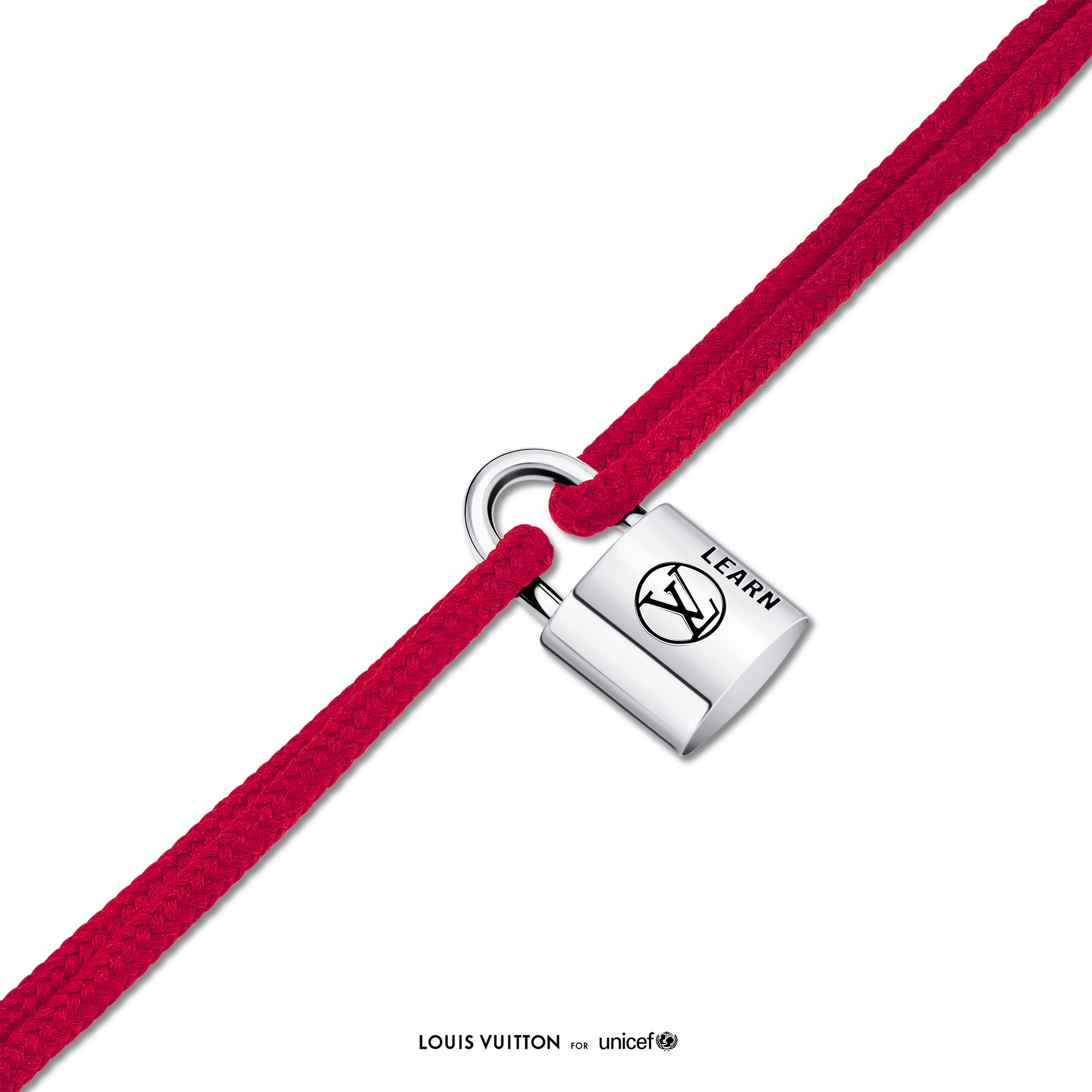 سوار Silver Lockit، من الفضة الاسترليني المطلية باللون الأسود، وحبل من البوليستر باللون الأحمر  in المجوهرات