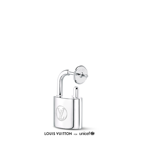 Silver Lockit Earring, Sterling Silver - Per Unit in Jewelry's Categories Earrings collections by Louis Vuitton (Product zoom)