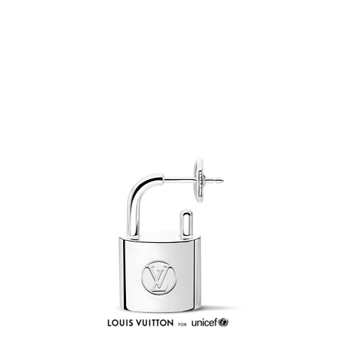 Silver Lockit Earring, Sterling Silver - Per Unit in Jewelry's Categories Earrings collections by Louis Vuitton (Product zoom)