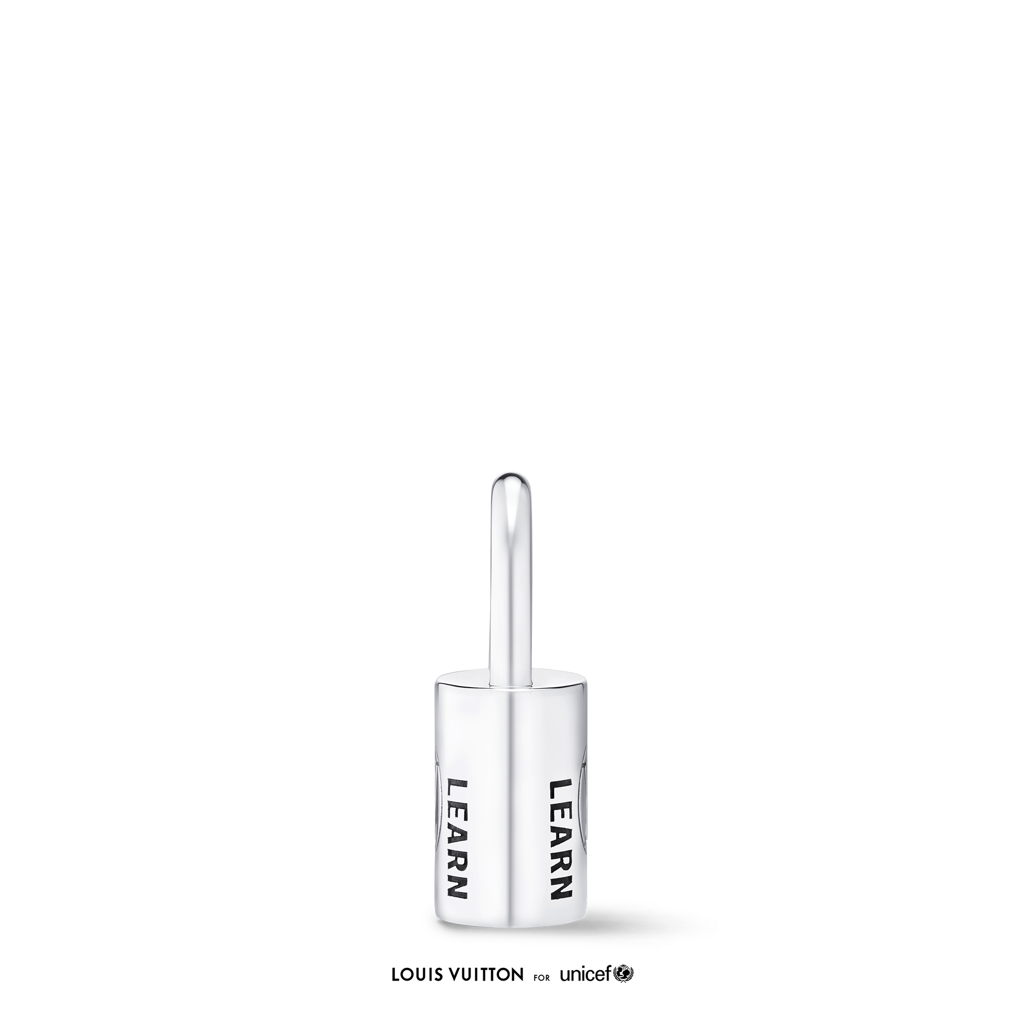 Silver Lockit Earring, Sterling Silver Black Laquered   in Jewelry