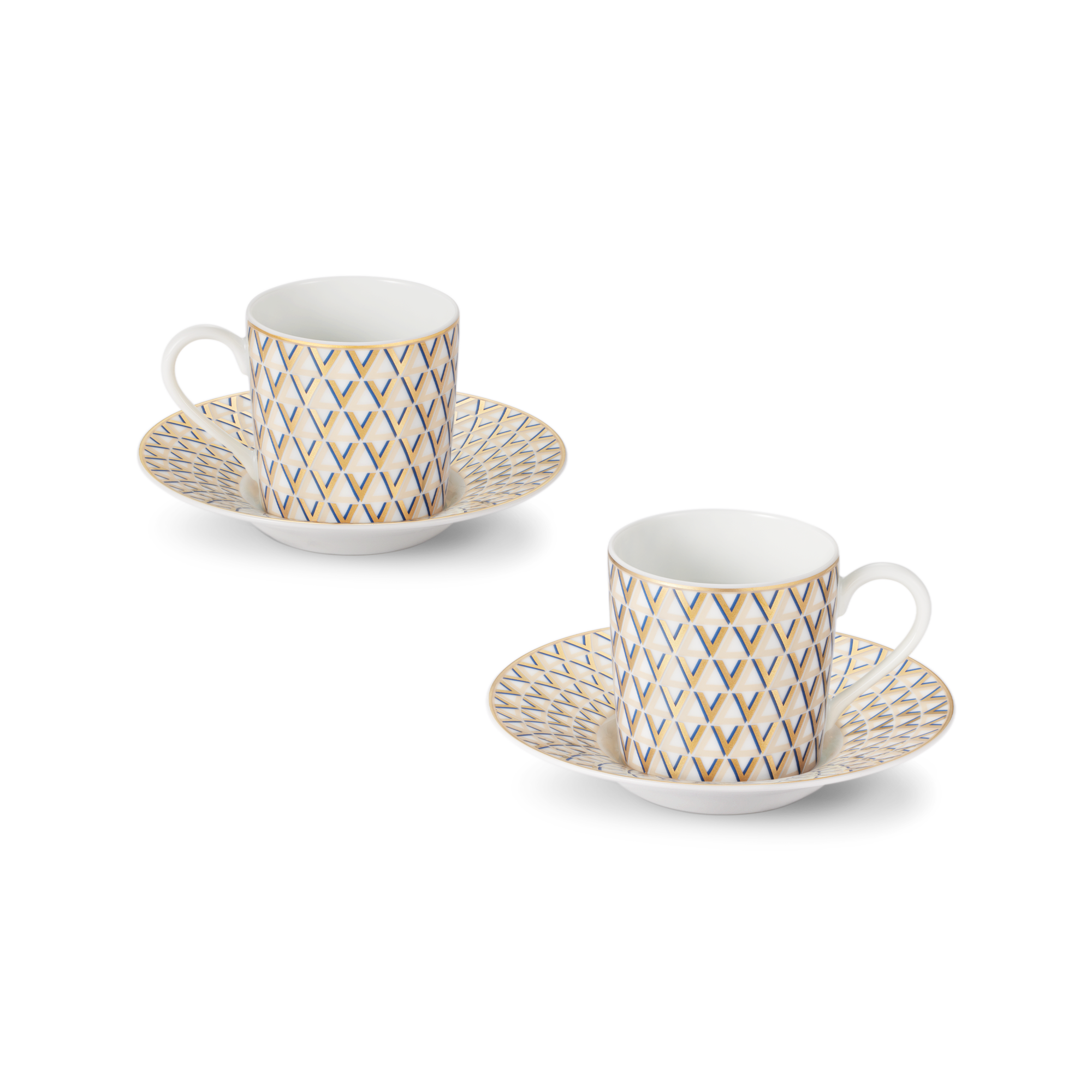 Splendor Set of 2 Coffee Cups and Saucers   in Trunks, Travel and Home