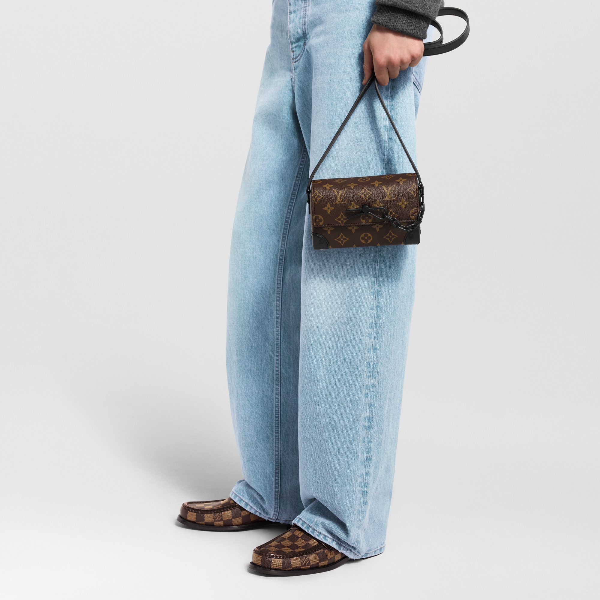 محفظة Steamer القابلة للارتداء Monogram Macassar Canvas in الرجال