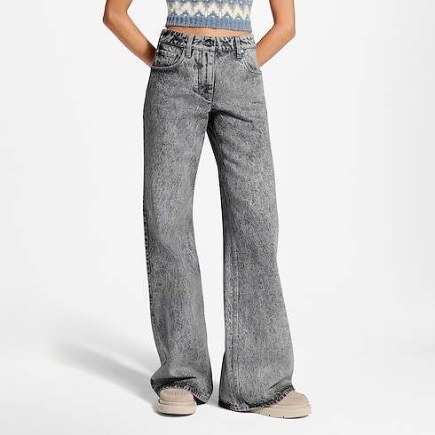 Stonewashed Flare Jeans cropped view