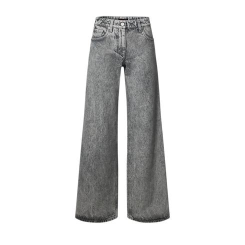 Stonewashed Flare Jeans front view