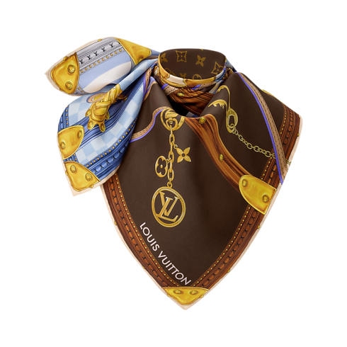 Strap And Trunk Square 90 S00 in Women's Accessories Silk Squares and Bandeaus collections by Louis Vuitton (Product zoom)