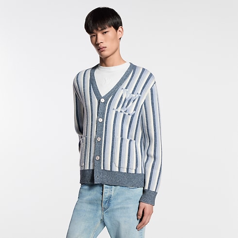 Striped Jacquard Cardigan in Men's Ready to Wear All Ready-To-Wear collections by Louis Vuitton (Product zoom)
