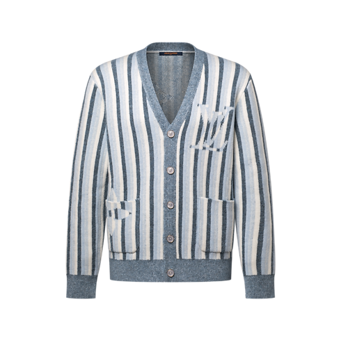 Striped Jacquard Cardigan in Men's Ready to Wear All Ready-To-Wear collections by Louis Vuitton (Product zoom)