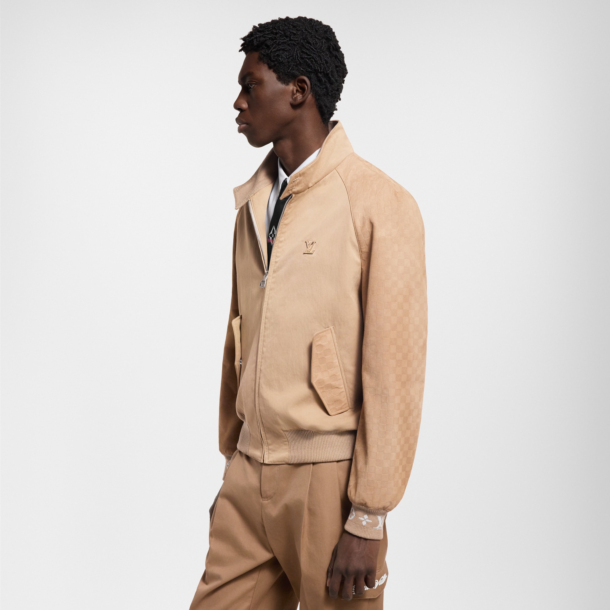 Suede Mix Blouson   in Men