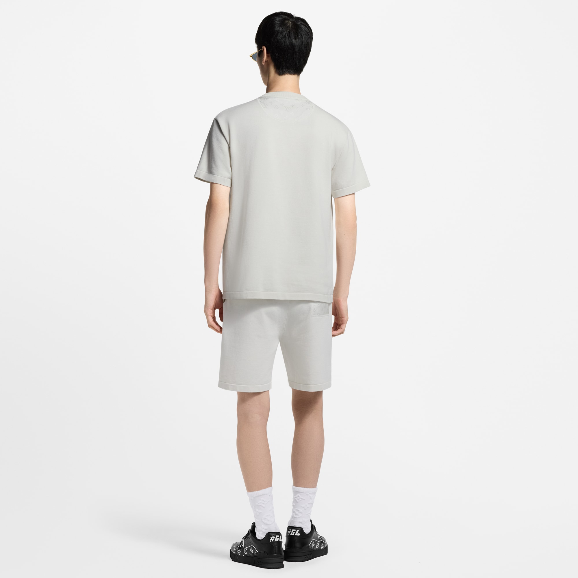 T-Shirt With Monogram Nylon Details  in Men