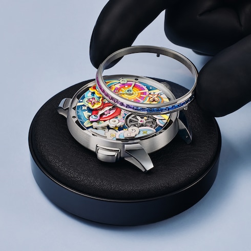 ساعة Tambour Taiko Arty Automata، أوتوماتيك، 42 مم، من الذهب الأبيض in الساعات's جميع الساعات } collections by Louis Vuitton