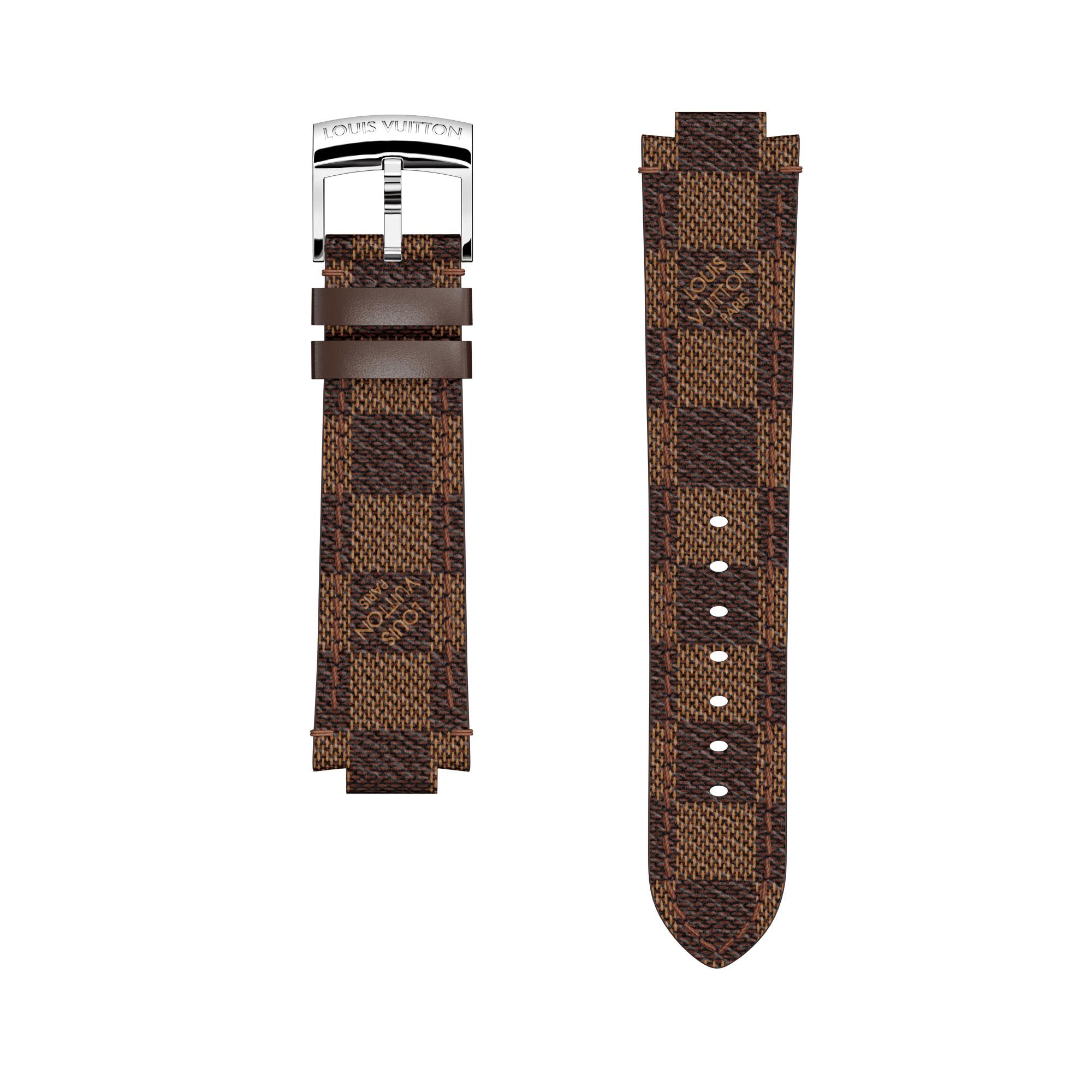 Tambour Damier Ebène Canvas strap  in Women