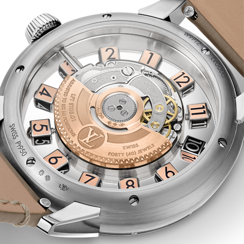 ساعة Tambour Spin Time Air Flying Tourbillon، أوتوماتيك، 42.5 مم، بلاتين in الساعات's جميع الساعات } collections by Louis Vuitton (تكبير صورة المنتج)