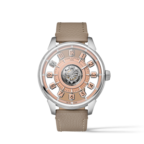 ساعة Tambour Spin Time Air Flying Tourbillon، أوتوماتيك، 42.5 مم، بلاتين in الساعات's جميع الساعات } collections by Louis Vuitton (تكبير صورة المنتج)